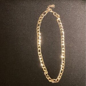 Faux Gold Link Chain Necklace Adjustable